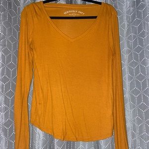 orange long sleeve top